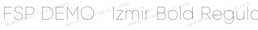 FSP DEMO   Izmir Bold Regular字体转换